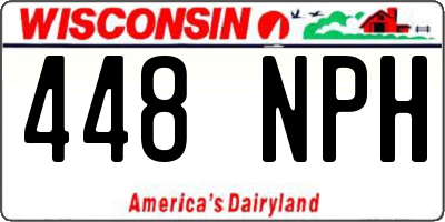 WI license plate 448NPH