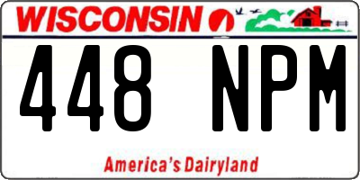 WI license plate 448NPM