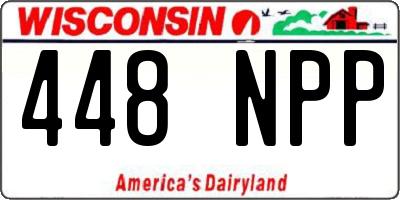 WI license plate 448NPP