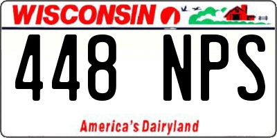 WI license plate 448NPS