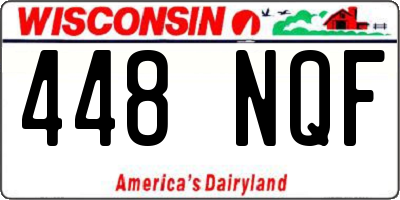 WI license plate 448NQF