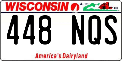 WI license plate 448NQS