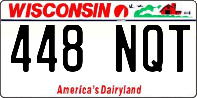 WI license plate 448NQT