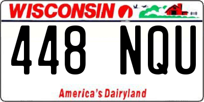 WI license plate 448NQU