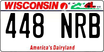 WI license plate 448NRB