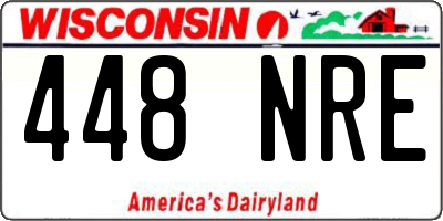 WI license plate 448NRE