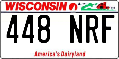 WI license plate 448NRF