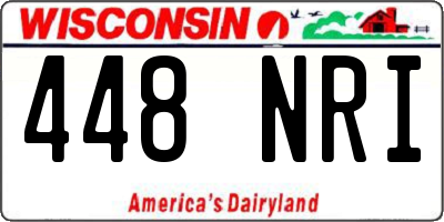 WI license plate 448NRI