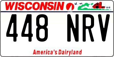 WI license plate 448NRV