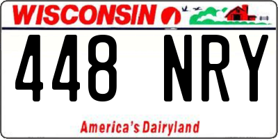 WI license plate 448NRY