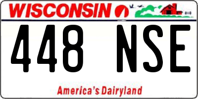 WI license plate 448NSE