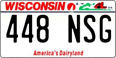 WI license plate 448NSG