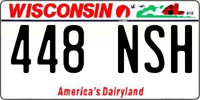 WI license plate 448NSH