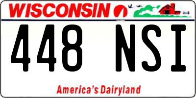 WI license plate 448NSI