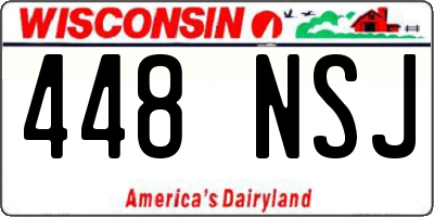 WI license plate 448NSJ