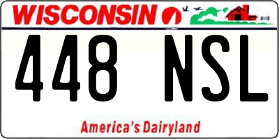 WI license plate 448NSL