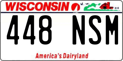 WI license plate 448NSM