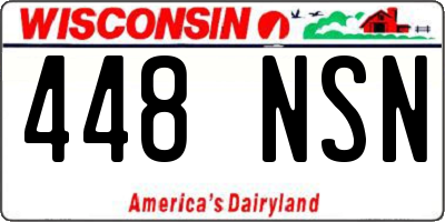 WI license plate 448NSN