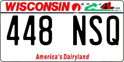 WI license plate 448NSQ