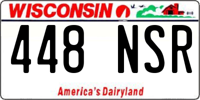 WI license plate 448NSR