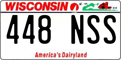 WI license plate 448NSS