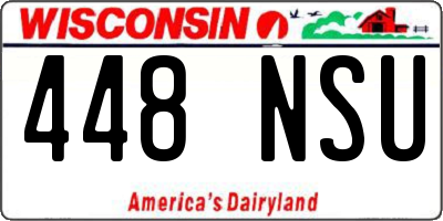 WI license plate 448NSU