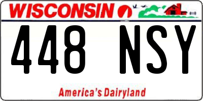 WI license plate 448NSY