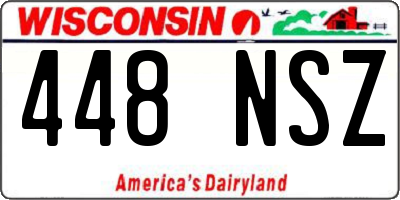 WI license plate 448NSZ