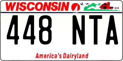 WI license plate 448NTA