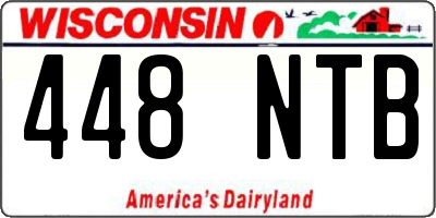 WI license plate 448NTB