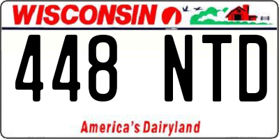 WI license plate 448NTD