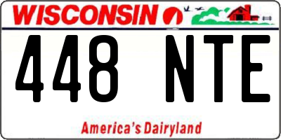 WI license plate 448NTE