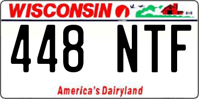 WI license plate 448NTF