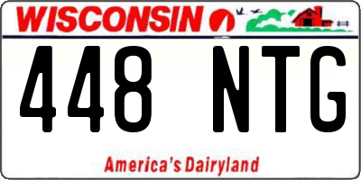 WI license plate 448NTG
