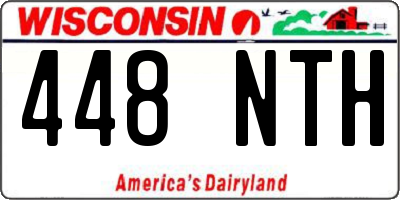 WI license plate 448NTH