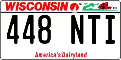 WI license plate 448NTI