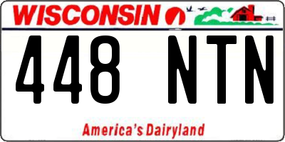 WI license plate 448NTN