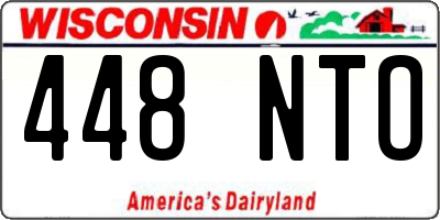 WI license plate 448NTO