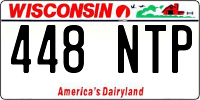 WI license plate 448NTP