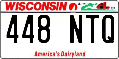 WI license plate 448NTQ