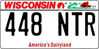 WI license plate 448NTR