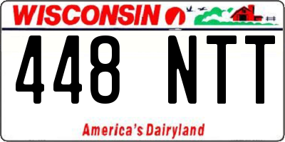 WI license plate 448NTT