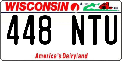 WI license plate 448NTU