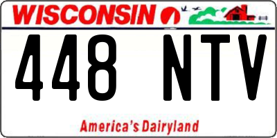 WI license plate 448NTV
