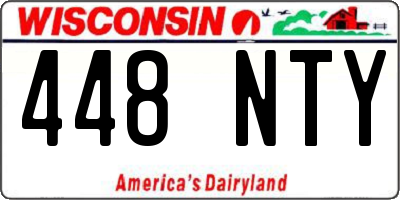 WI license plate 448NTY