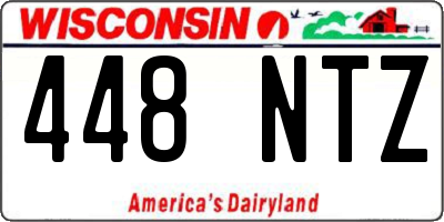WI license plate 448NTZ