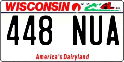 WI license plate 448NUA