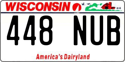 WI license plate 448NUB