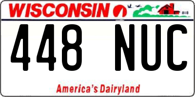 WI license plate 448NUC