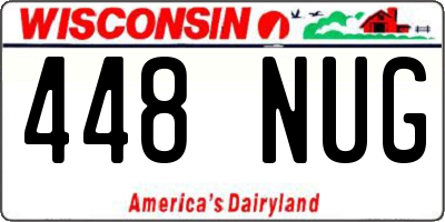 WI license plate 448NUG